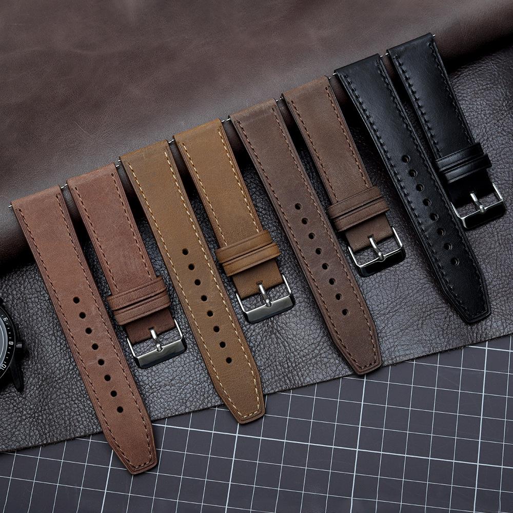 Genuine Leather Watch Strap for Fiyada Mach J-20 GA881007, Men's Cowhide, 22mm/20mm