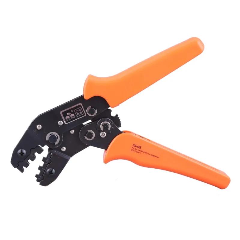 

SN-48B Европейского типа Обжимные клещи для голых клемм Клещи для холодного обжима Клещи для обжима терминалов Клещи для обжима пружинных клемм оранжевый