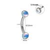 Stainless Steel Threaded Flash Film Ear and Eyebrow Studs for Piercing
