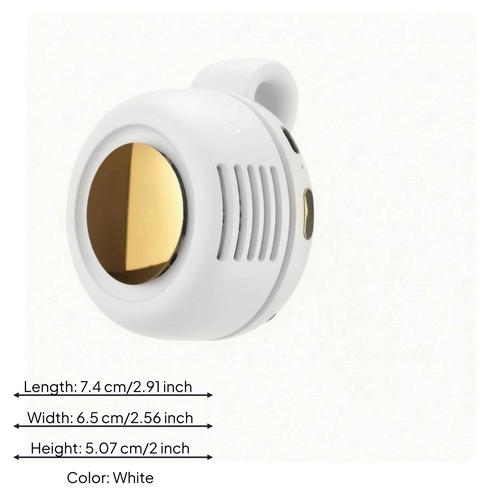 Hanging USB Fan 3 gears Cooling fan Rechargeable Compact Portable Neck Fan Handheld Fan Adjustable clipping fan for Clothing белый