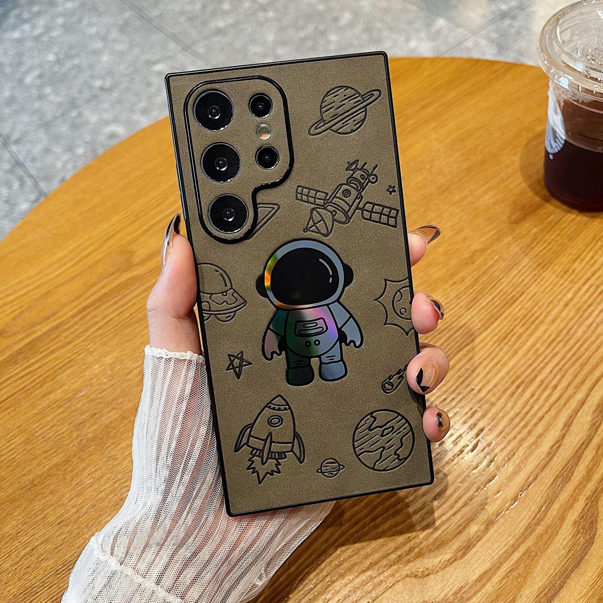 

New Laser Astronauts Are Suitable for Samsung S24 Ultra Mobile Phone Case Cover S23 Ultra Anti Fall S22plus Samsung S24ULTRA