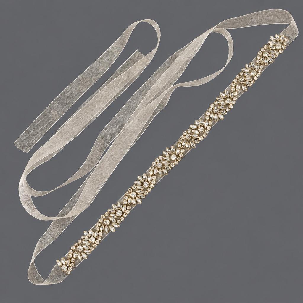 Elegant Silver Rhinestone Wedding Belt – Versatile High-End Dress Accessory for Fashion Shows and Performances