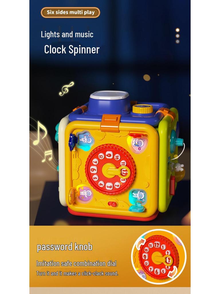 Multifunctional Music & Puzzle Hexahedron for Children's Early Education