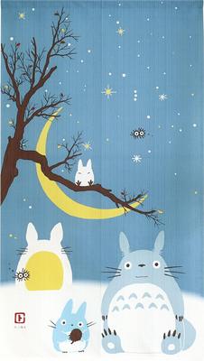 Noren Kobo Noren Studio Ghibli Min granne Totoro Bredd 85cm x Längd Rumsintegritet Vinterhimmel och Halvmåne 5003 Gardin, Merchandise, 150cm, Tapet,