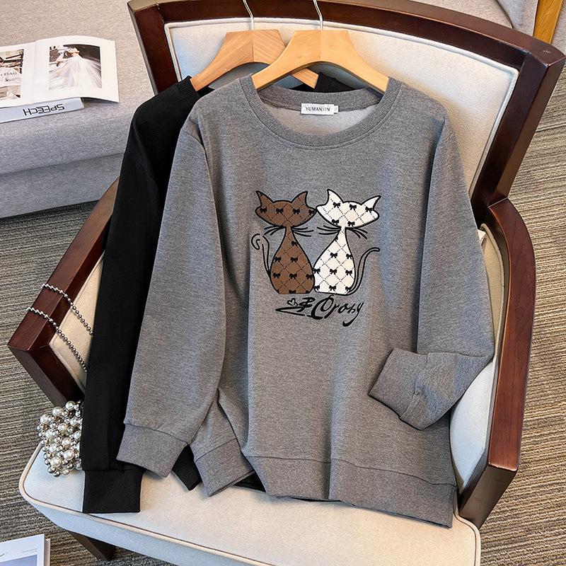 Plus Size Autumn Hoodie - Sizes 150160170 - Loose Fit for 200350300 Jin 6XL 2390₽