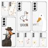 Cartoon Cute Goose Duck Game Phone Case For Samsung Galaxy S23 S22 Ultra S20 S21 FE 5G S10 S10E S9 S8 Plus 4G Clear Back Cover