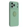 For iPhone 17 Pro Silicone Case with Strap Ring Kickstand Phone Cover