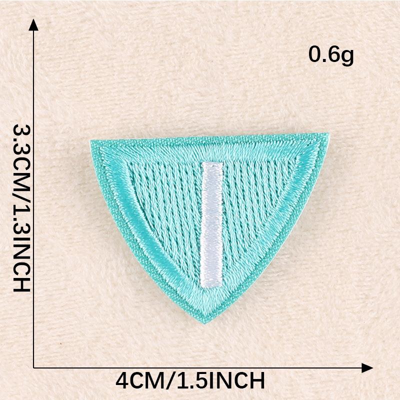 Duoku English Alphabet Cloth Sticker Computer Embroidery Label Small Patch Clothing Textile Accessories Embroidery Sticker