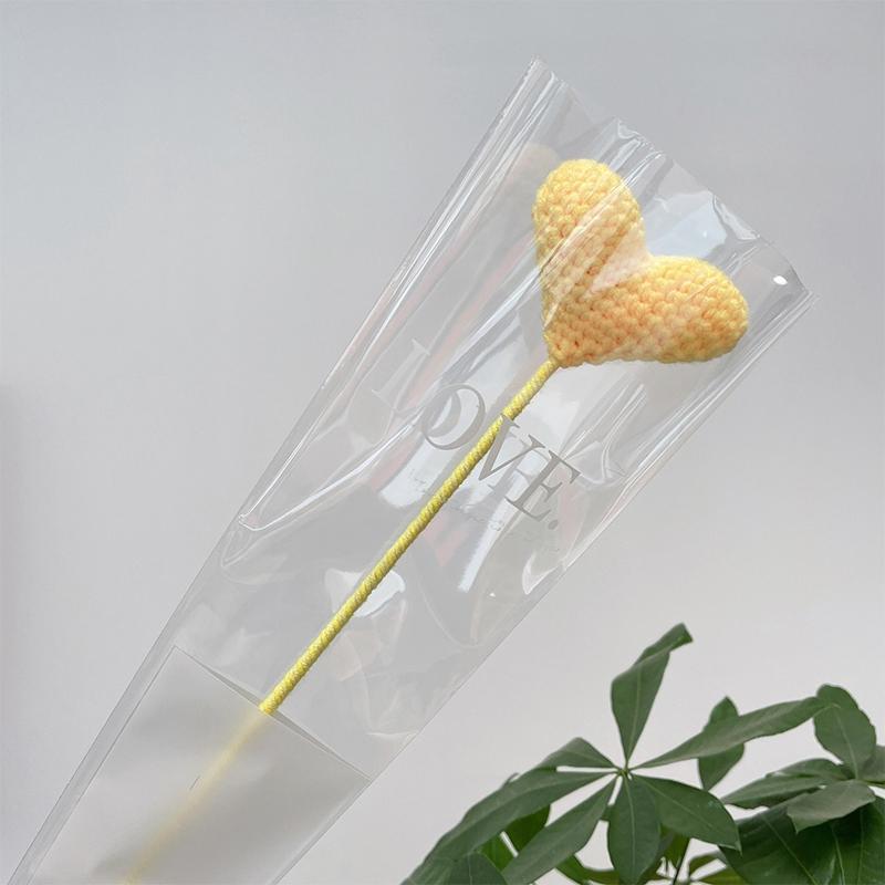 Tulip Knitting Flower Sunflower Single Flower Bouquet Carnations Crochet Flower Simulation Hand-Knitted Diy Handmade Fake Flower