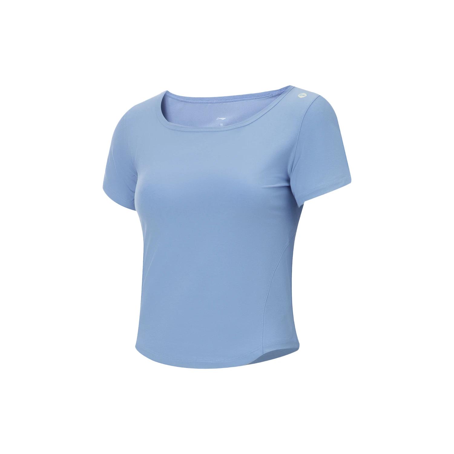 Li-Ning Fitness Series Moisture-Wicking Comfortable Slim Fit Short Sleeve T-Shirt Women tops ATSV422-4 S