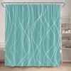 Black Striped Shower Curtains Modern Minimalism Lines Art Polyester Fabric Bathroom Bathtub Decor Bath Curtain Set With Hooks