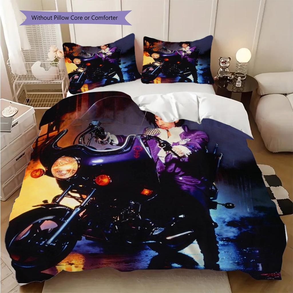 Prince Purple Passion Movie Collection Threepiece Set 1 Duvet Cover 2 Pillowcase Without Core Bedding Set Soft And Comfortable