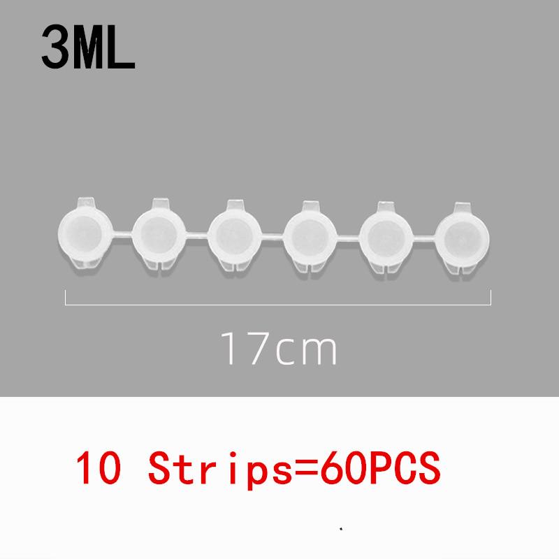 10/20 Strips 2ML 3ML 5ML Empty Paint Pots Clear Storage Containers Paint Box Paint Brush Arts Crafts Supplies for Paintings