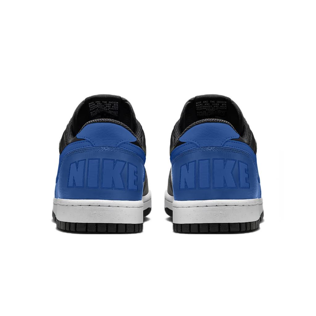 Nike Big NIKE LOW Abrasion Resistant Breathable Low top Skateboard Shoes Unisex Black Blue 355152-016(Team1801-)