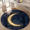 1pc Moon Stars Office Round Area Rug, Indoor Mat Suitable ForOffice, Under Office Chairs Bedroom Living Room Home Decor, Room Deco,  N68
