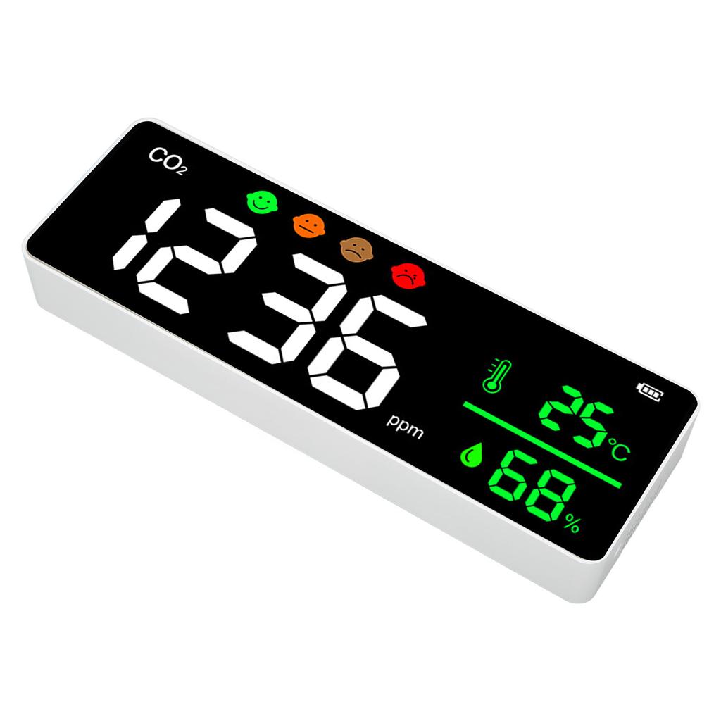 LED Screen Air Quality Monitor Wall Mount Digital Temperature CO2 Concentration Detector DM1306