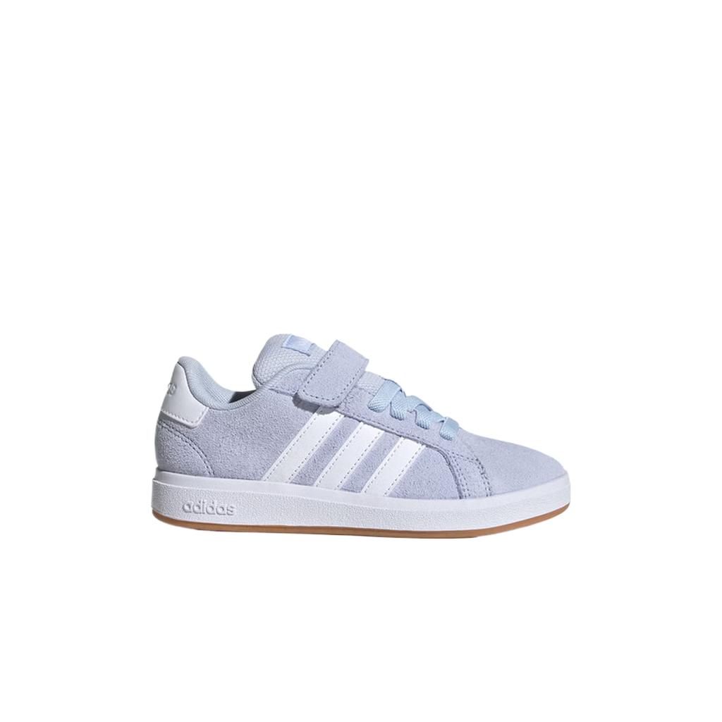 adidas Sneakers Unisex Basse in Ecopelle Grand Court Comode con Velcro Punta Tonda Scarpe da Ginnastica per Bambini KI6485