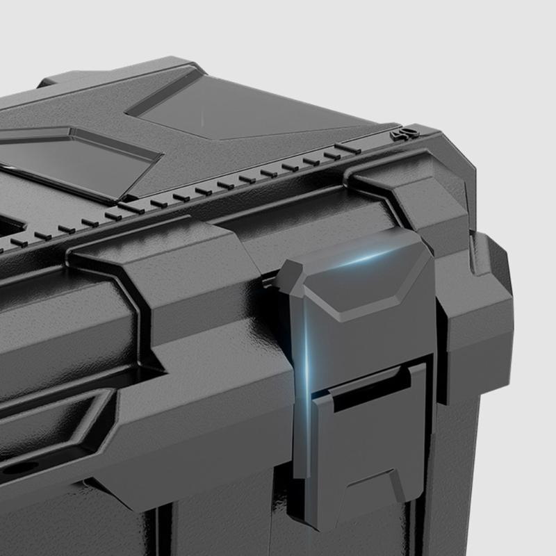 Reinforced Container Essential Tool Box with Secure Compartments Reinforced Mechanic Tool Chest Lockable Case for Repair