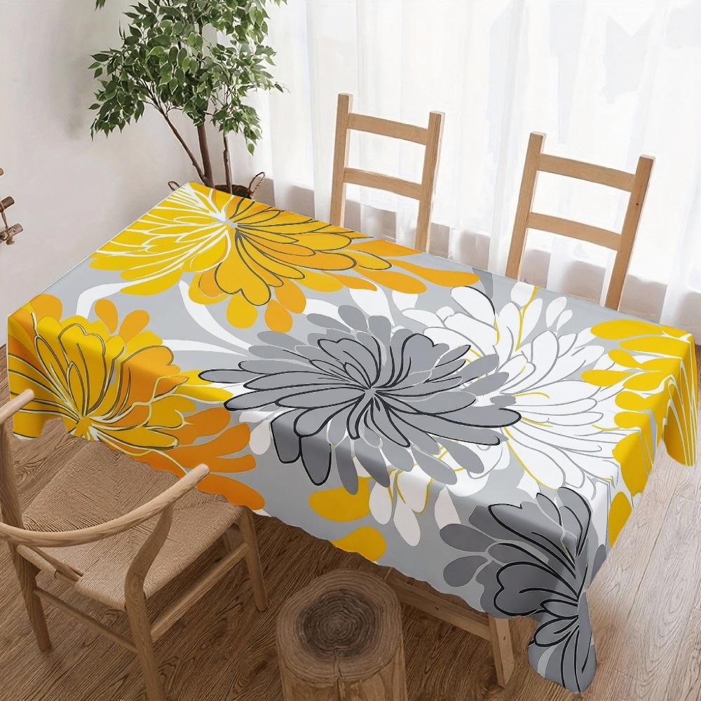 Floral Pattern Rectangle Table Cloth for Table Decorations Kitchen Dining Waterproof Reusable Tablecloth for Tables Dining Room
