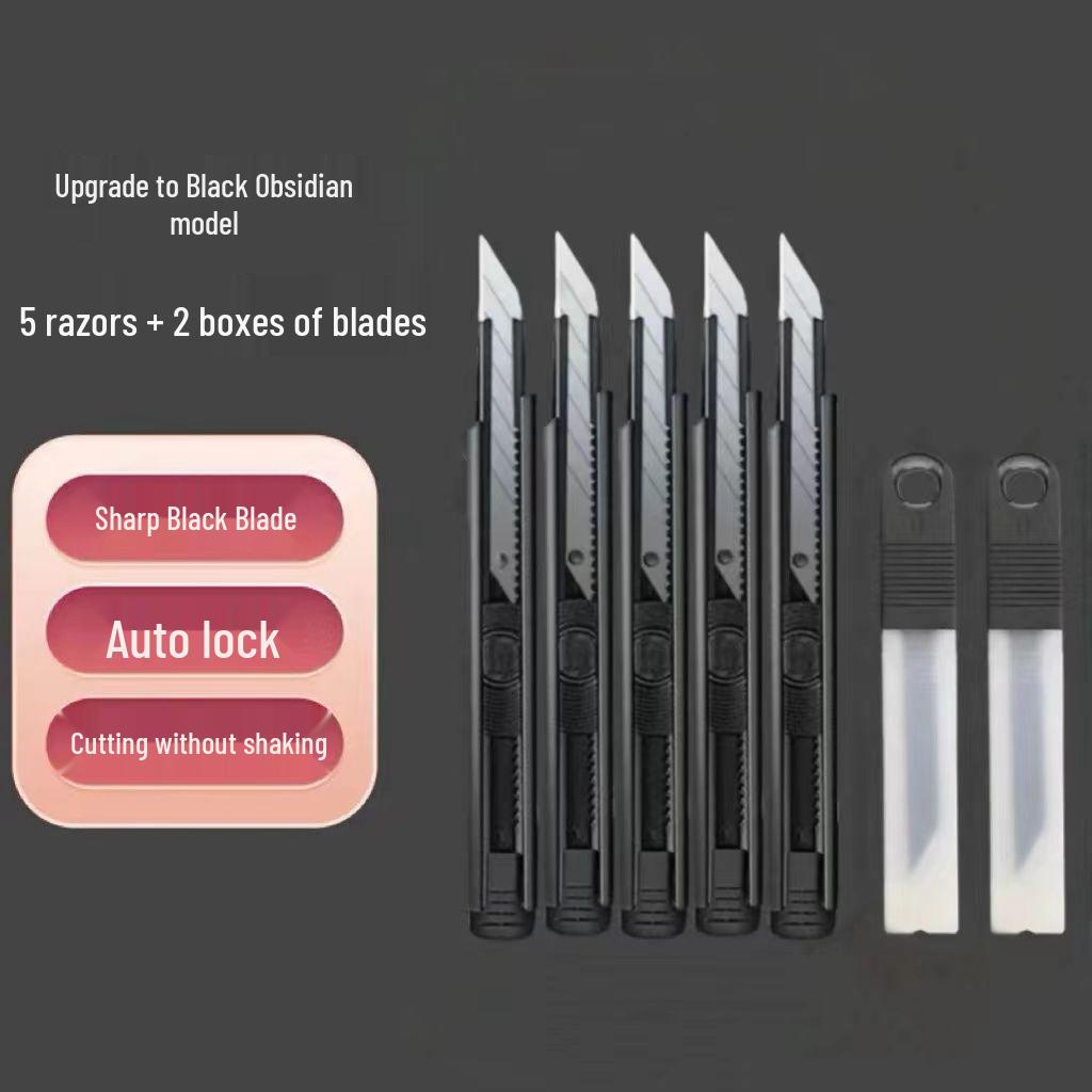 Nóż uniwersalny ze stali wysokowęglowej z czarnym ostrzem do cięcia tapet i prac artystycznych