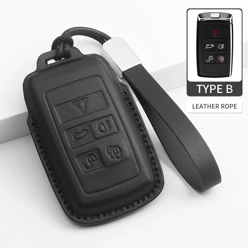 

For Land For Jaguar Car Key Case Cover Shell Rover Range Rover Evoque Discovery Sport Velar XE E-PACE XF Accessories PU Leather