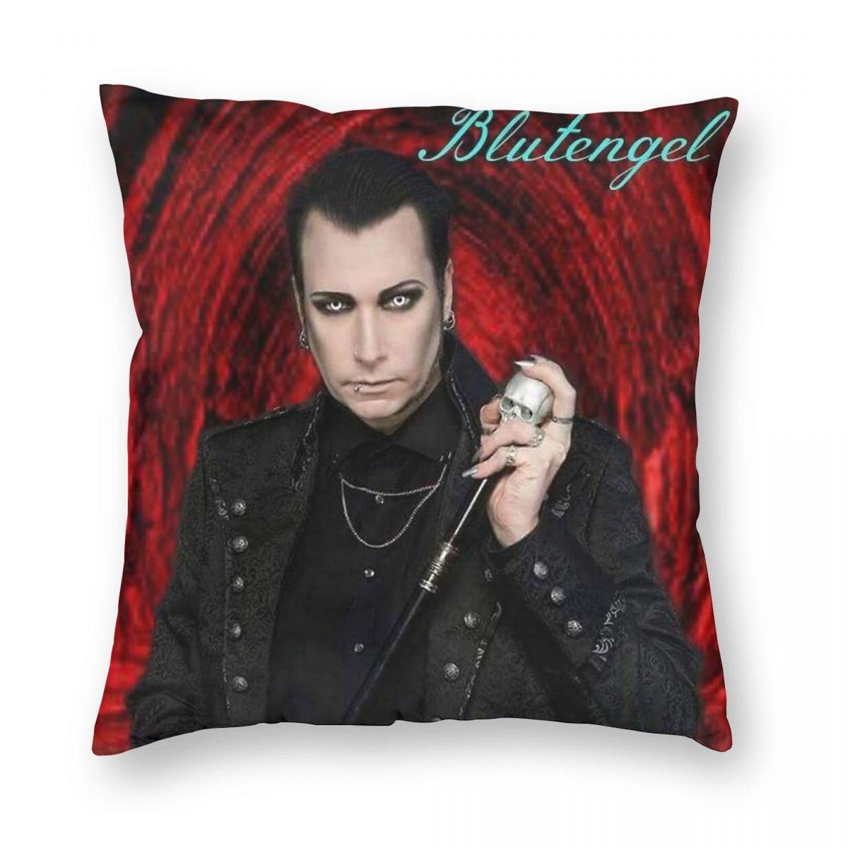 Blutengel Chris Pohl Dark Pop Pillowcase Polyester Linen Velvet Printed Zip Decorative Pillow Case Sofa Seater Cushion Case Peach skin 18*18(CM)-1Pcs