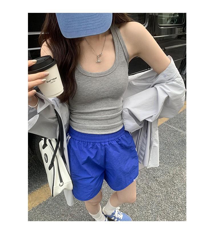 Summer French women's sports sling vest inside, new Spice Girl niche slim-fit sleeveless bottoming top
