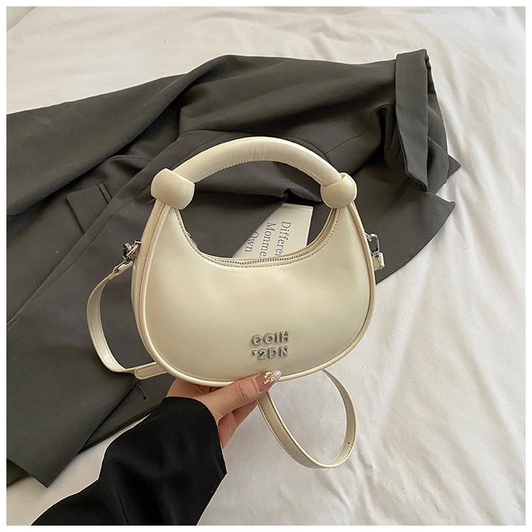 

Handbag bag women s high sense 2025 spring new temperament versatile crescent bag foreign style casual shoulder messenger bag белый