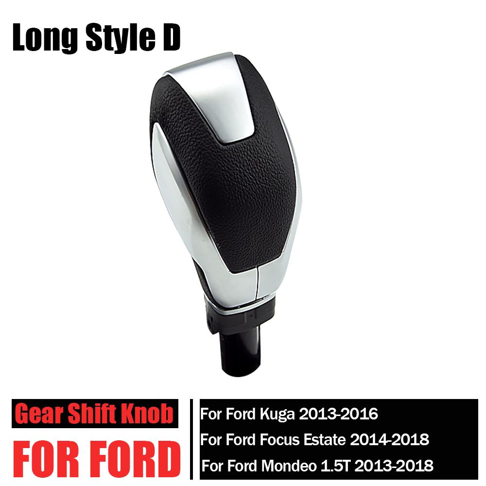 Fit For Ford Focus Kuga Mondeo Ecosport Fiesta 2013-2018 Car Automatic Gear Stick Shift KnobShifter Lever Head Black Silver