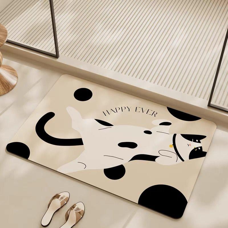 Kieselgur Badezimmer Saugfähige Bodenmatte Toiletteneingangstür Rutschfeste Matte Toilettenbodenmatte Toilette Haushalts Teppich