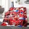 Dynamic Football Celebration Blankets Flannel Printed Breathable Warm Throw Blanket for Home Office Bedspreads 0708a124