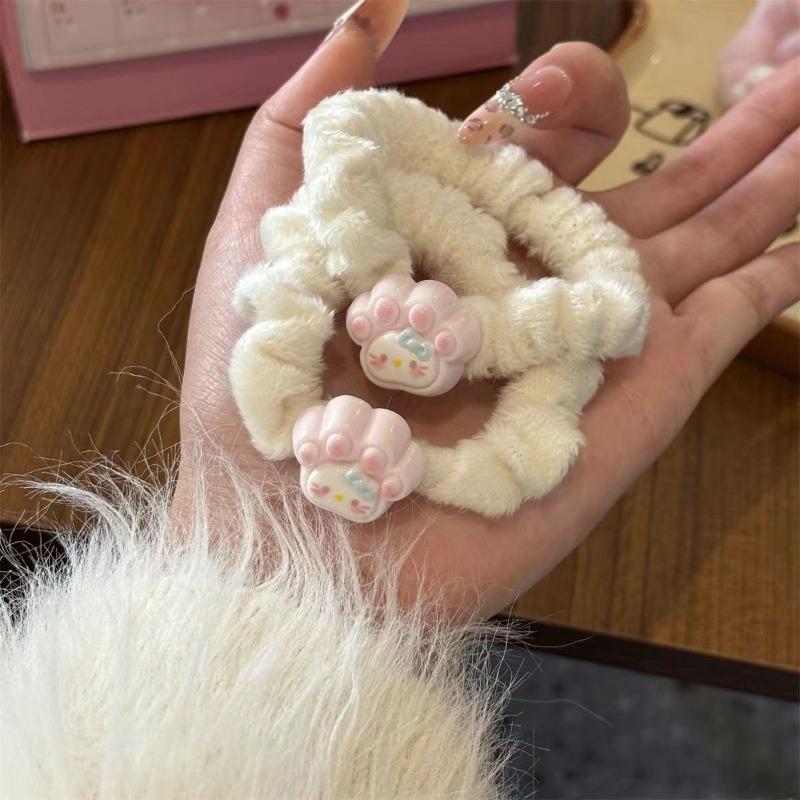 1PC cute milk huhu cat claw KT cat hair band soft cute autumn and winter plush headrope Internet celebrity ins style versatile hair accessories