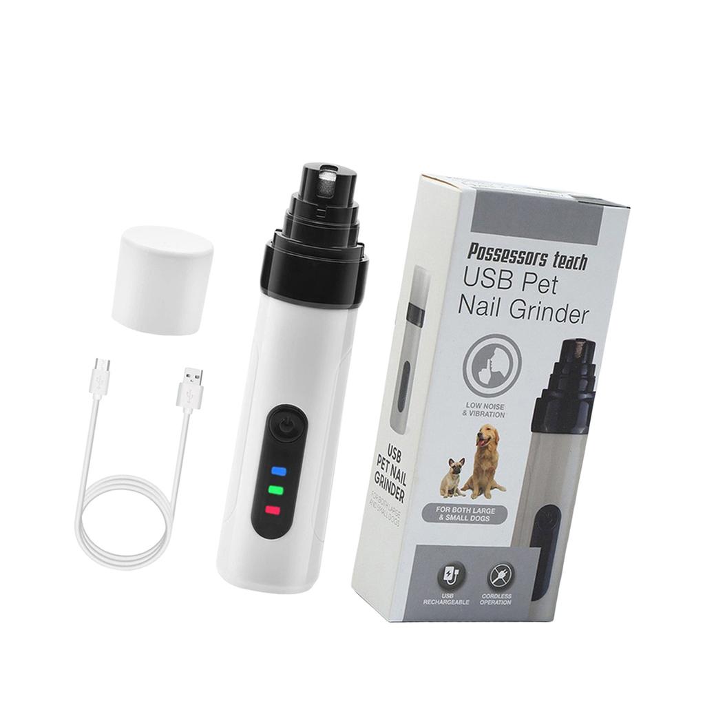 2 Speed Electric Pet Nail Grinder Safe USB Rechargeable Dog Cats Nail Trimmer Low Noise Clipper For Small To Large Pet