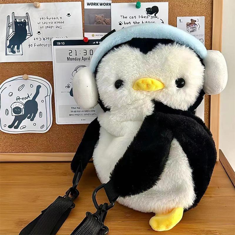 

Маленький пингвин Овечка Папа Ягненок Сумка Универсальная плюшевая сумка Кампус Сумка на плечо Кукла Милый рюкзак через плечо