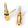 4Pcs Gold Plated Amplifier Speaker DIY Lengthen Terminal Binding Post Banana Plug Socket Connector Suitable for 4mm Banana Plugs