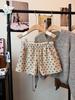 Sweet Heart Print High Waist Winter Wide Leg Pants - Women's Casual Slimming Shorts