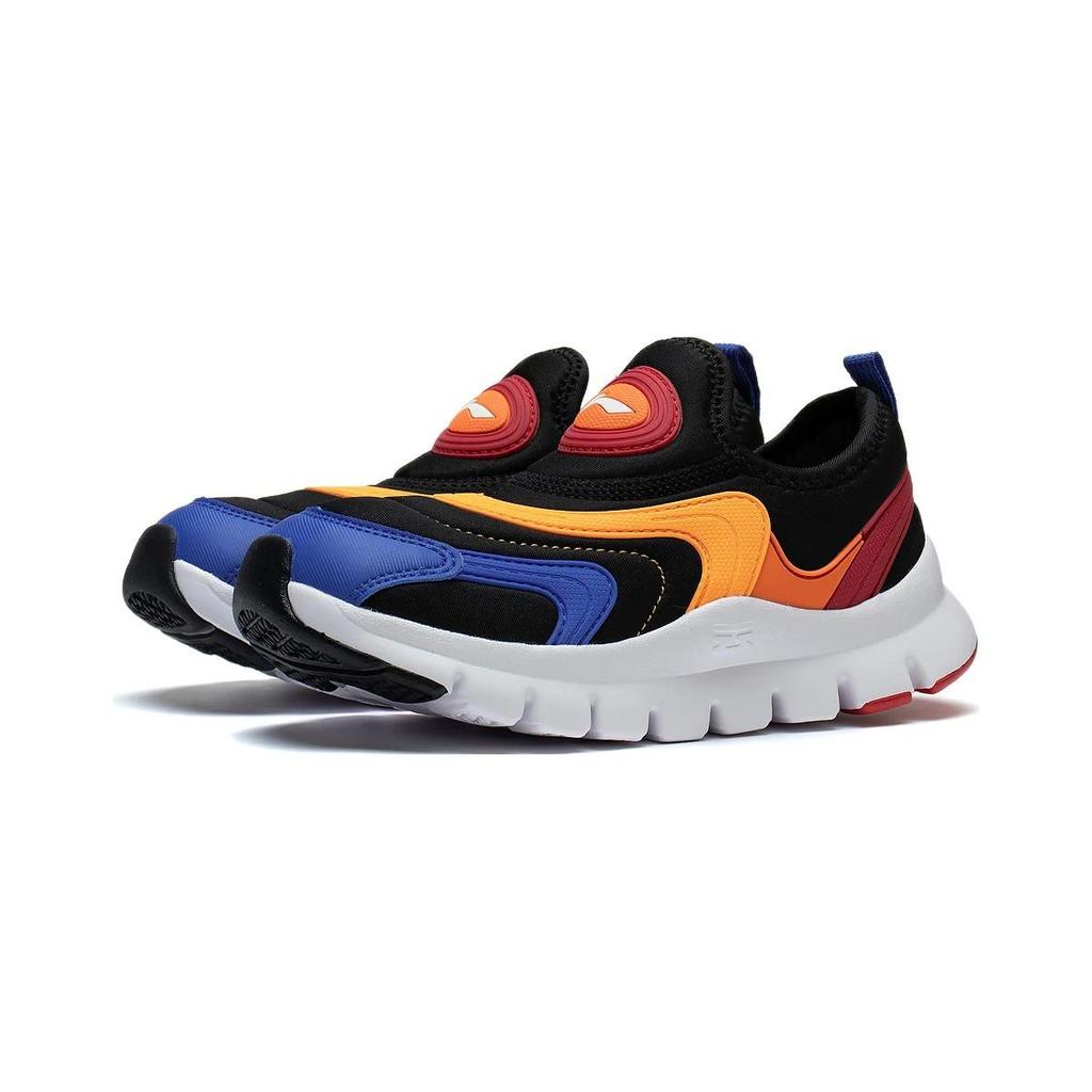 Li Ning Kids Q Cloud 1.5 Comfortable Versatile Non-Slip Wear-Resistant Casual Shoes Kids Casual Shoes Black Blue Orange YKNT018-1