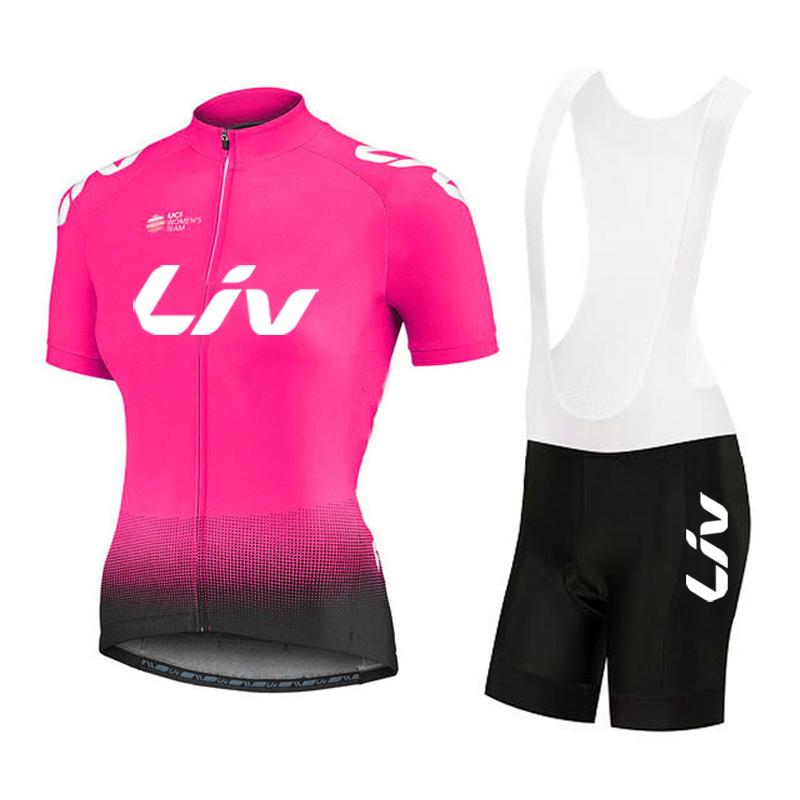 Buy Women Summer Lycra Cycling Clothing LIV 2022 Road Bike Jersey Set