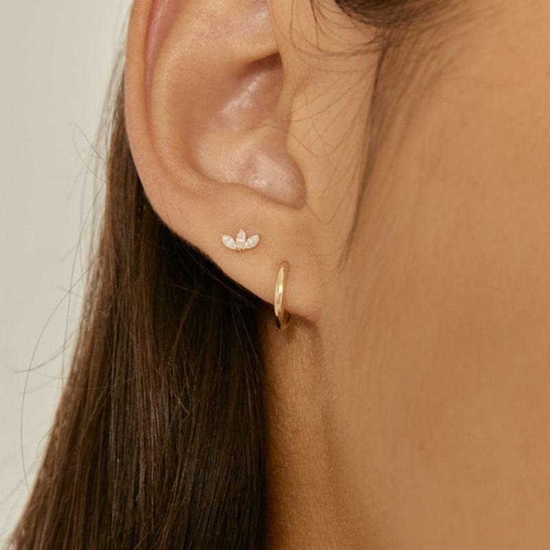 LUNNE 14k Labret Piercing 4 Types (14k Gold) #LFPI03