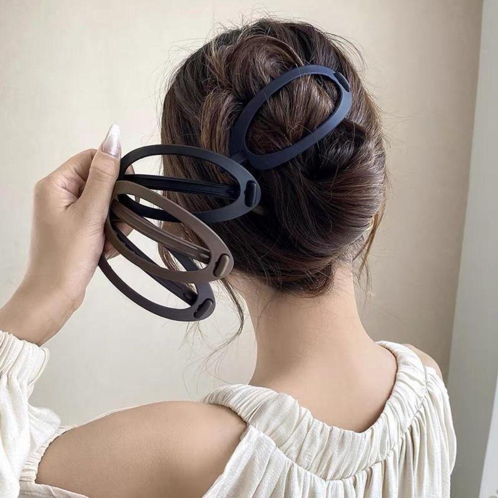 Top Clip Frosted Duckbill Clip Clamps Ponytail Holder Headwear Hair Claws  For Women Girls