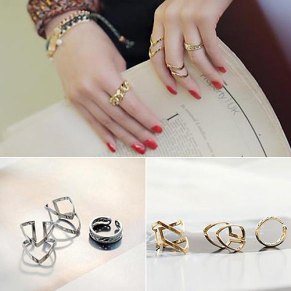 super1798 3Pcs/Set Fashion Women's Arrow Hollow Midi Knuckle Open Finger Ring Band Gift super1798 3Pcs/Set Fashion Women's Arrow Hollow Midi Knuckle Open Finger Ring Band Gift