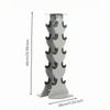 5 Pair Dumbbell Rack Gray Upright Curved Holders for Home Gym