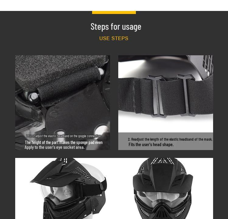 Tactical Dog Mask with Sports Lens and Nylon Protection