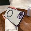 Case for iPhone 16e/17e Clear Magnetic Casing Electroplated Lens Frame Phone Cover