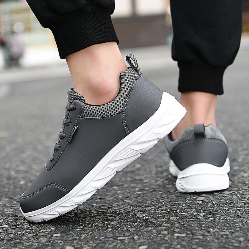 38-46 Men's Ultra-light Large-size Scrub Leather Surface Low-cost Sports Shoes