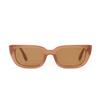Glasses 95137 Square Small Frame Tortoiseshell Sunglasses Women'S Retro Matte Tea Sunglasses Men