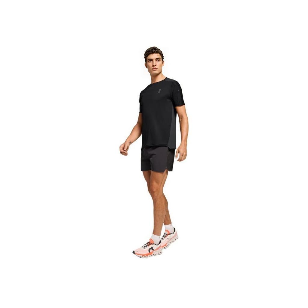 On Performance Round Neck Pullover Versatile Short Sleeve T-Shirt Men Tops Black 1ME10230106