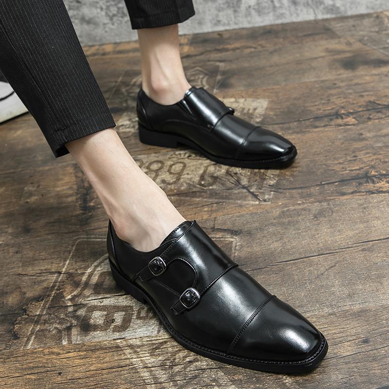 Fashion Business Men's Leather Shoes Classic Gentleman Fashion Minimalist Style  Leisure Party Formal Office Groom's Wedding Shoes Hot