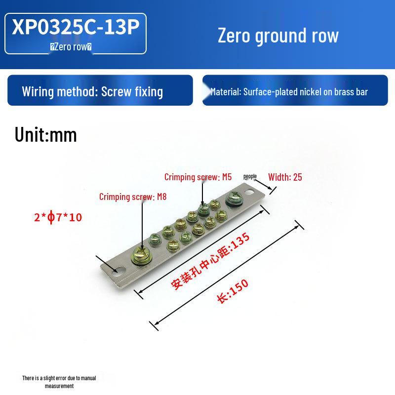 Dual-Row Copper Terminal Box with 2*25 Strong Light Connections