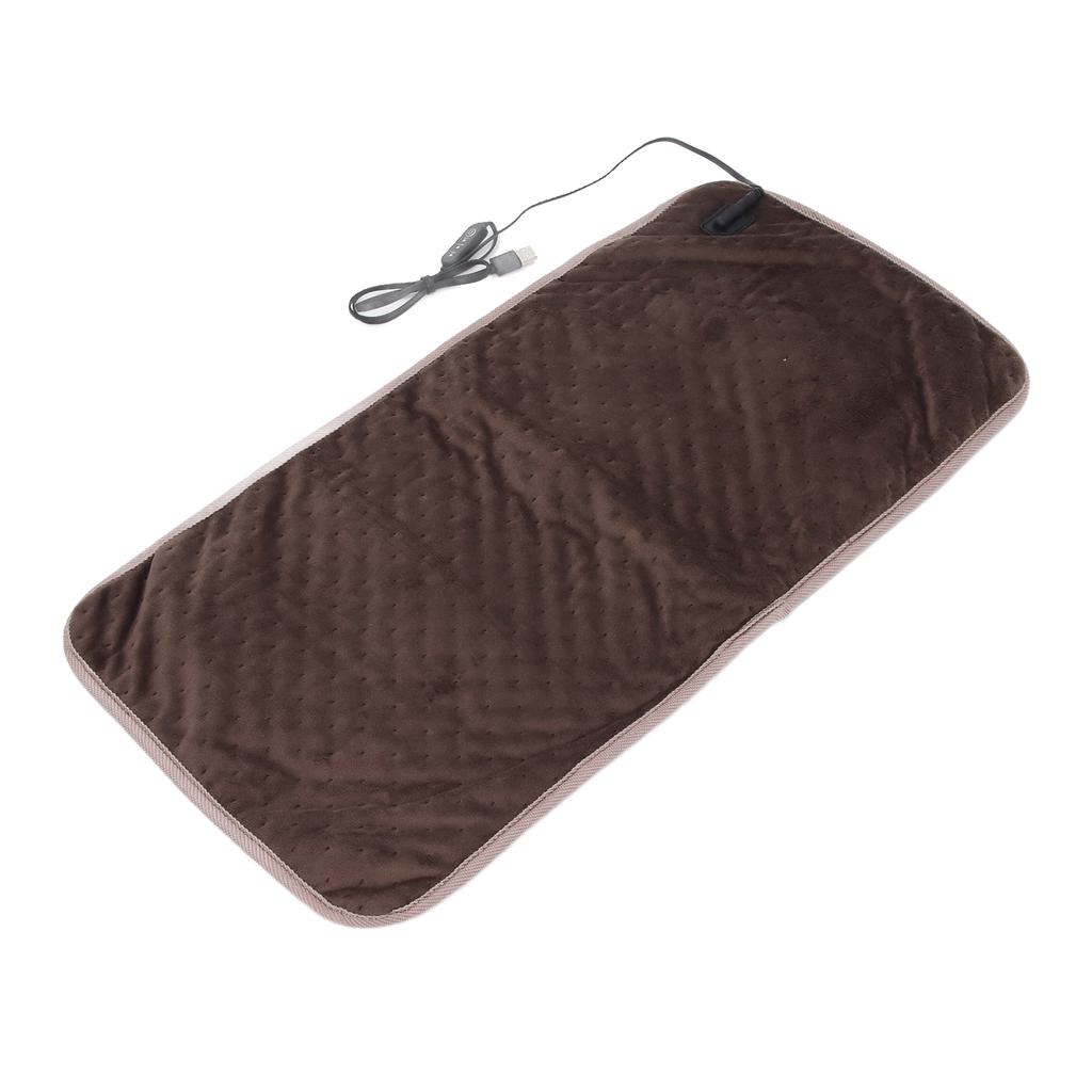 USB Heating Pad Portable 5V Electric Heated Blanket Pad with 3 Heat Settings 5 Foot Cord for Neck